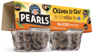 PEARLS Sliced Ripe Olives, Pack of 24 Cups, 1.4 oz Each, Model 212-06-0255