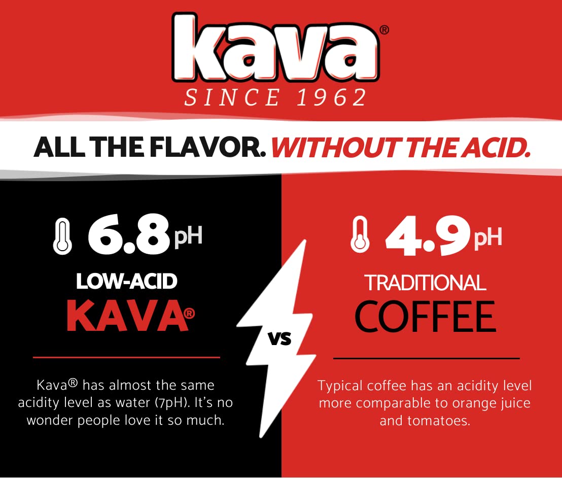 Kava Decaf Acid Reduced Instant Coffee, 4 Ounce Jar (Pack Of 12)