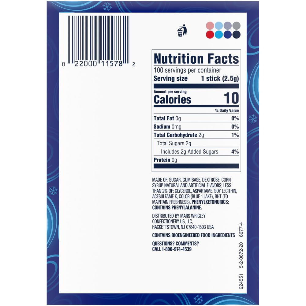 WRIGLEY S WINTERFRESH Chewing Gum Bulk Pack, 5 Stick (Pack of 40)