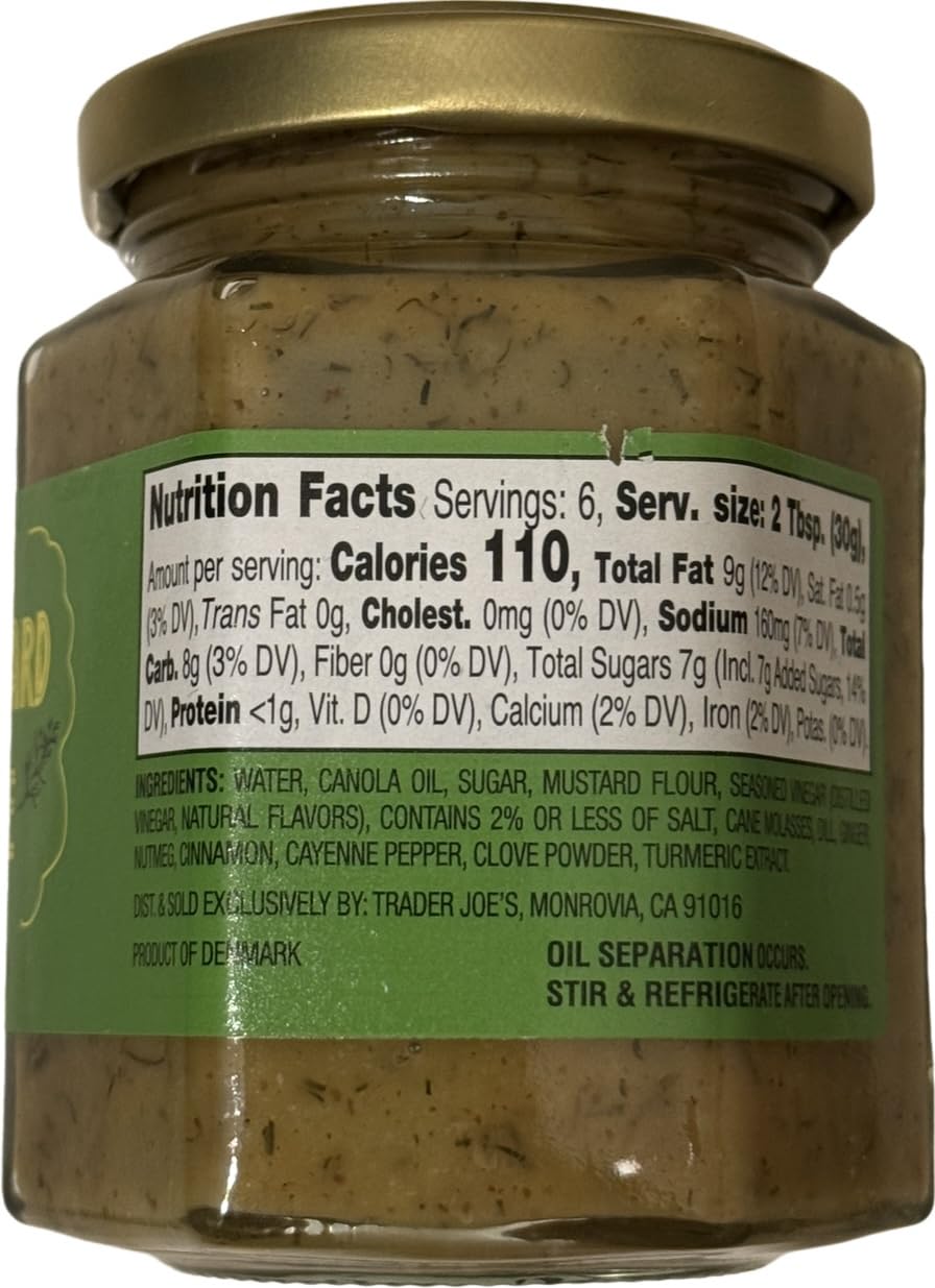 Trader Joe'S Sweet Mustard Dill Sauce (6.34 Oz)