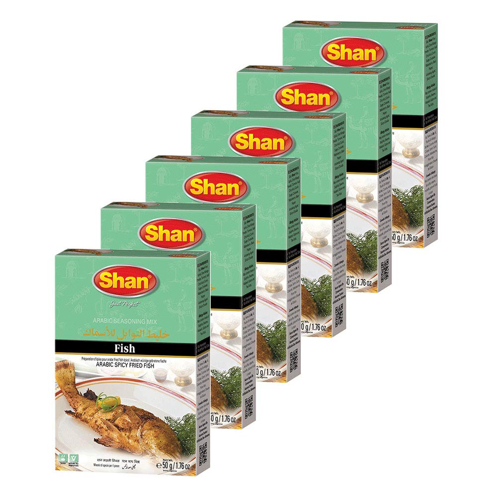 Shan Fish Arabic Seasoning Mix 1.76 oz (50g) - Spice Powder for Middle Eastern Style Spicy Fried Fish - Suitable for Vegetarians