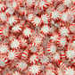 Fusion Sweets Starlight Peppermint Hard Candy - Bulk 1 Pound - Individually Wrapped - White with Red Stripes
