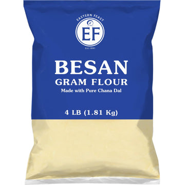 Eastern Feast - Besan  Fine Gram Flour  4 Lbs (1.81 Kg) | Made With 100% Pure Chana Dal (Yellow Split Chickpea) | Gluten-Free  All-Natural  Non-Gmo