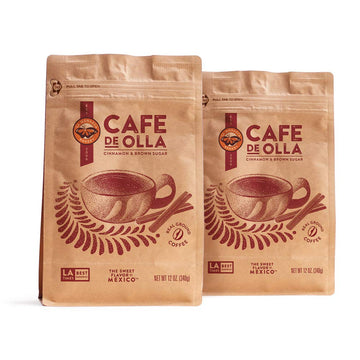 Caf? De Olla Ground Coffee  12 Ounce (Pack of 2)  Cinnamon and Brown Sugar Spiced Mexican Dark Roast Coffee by La Monarca Bakery
