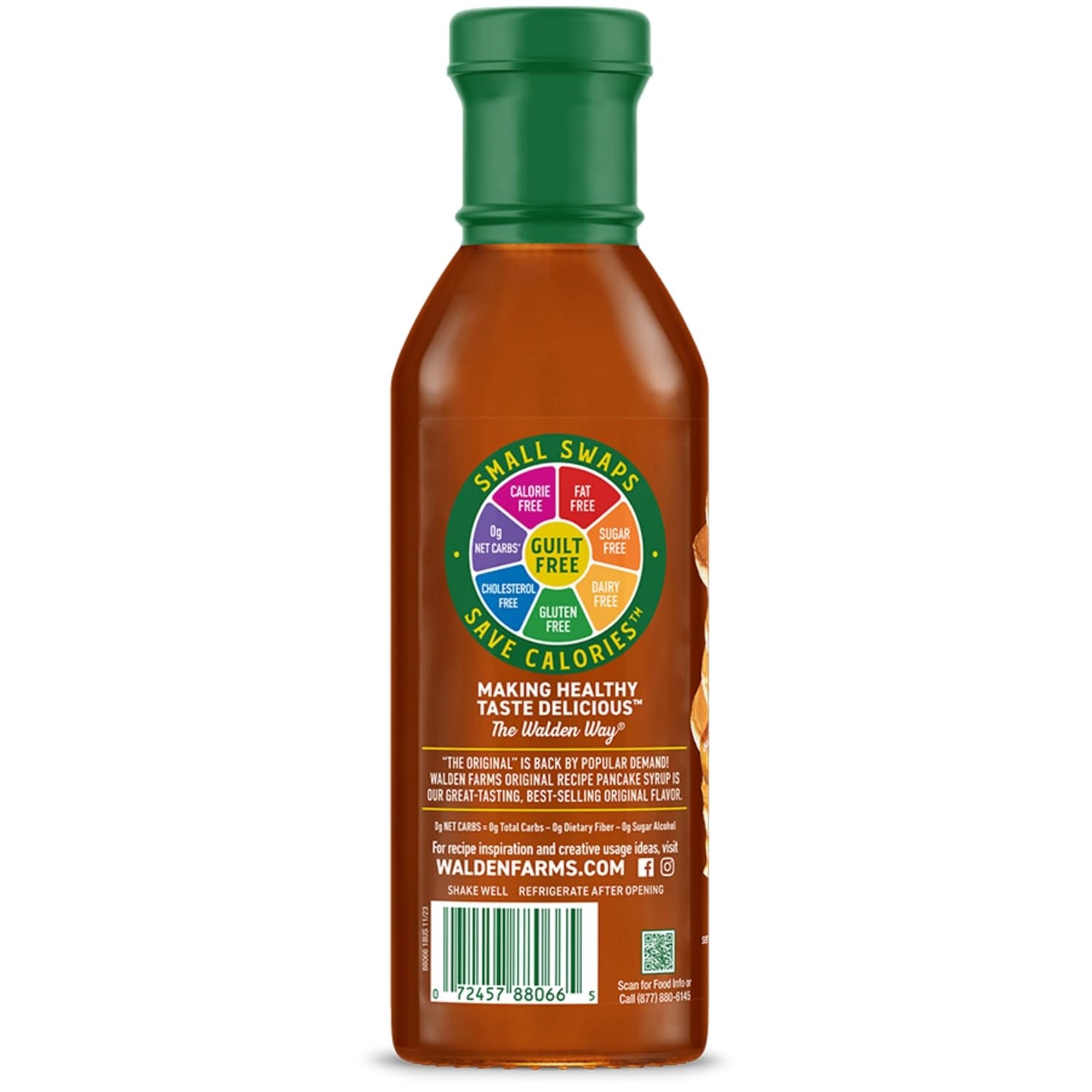 Walden Farms Pancake Syrup 12 Oz. Sweet Syrup | Near Zero Fat, Sugar And Calorie | For Pancakes | Waffles | French Toast | Ice C