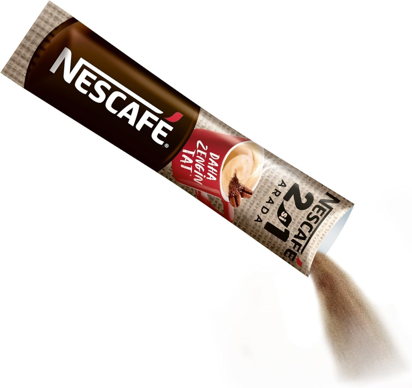 Nescafe 2 in 1 Unsweetened  Coffee + Coffee creamer  No Added Sugar - 56 Sticks