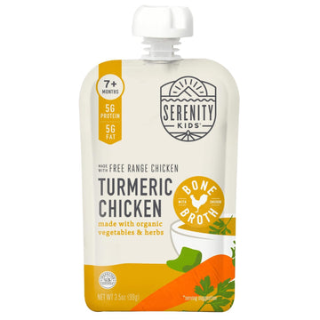 Serenity Kids Bone Broth Puree Made With Organic Veggies  Clean Label Project Purity Award Certified  3.5 Ounce Bpa-Free Pouch