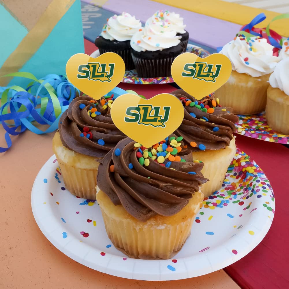 GRAPHICS & MORE Cupcake Picks Set of 6, Acrylic, Southeastern Louisiana University Design