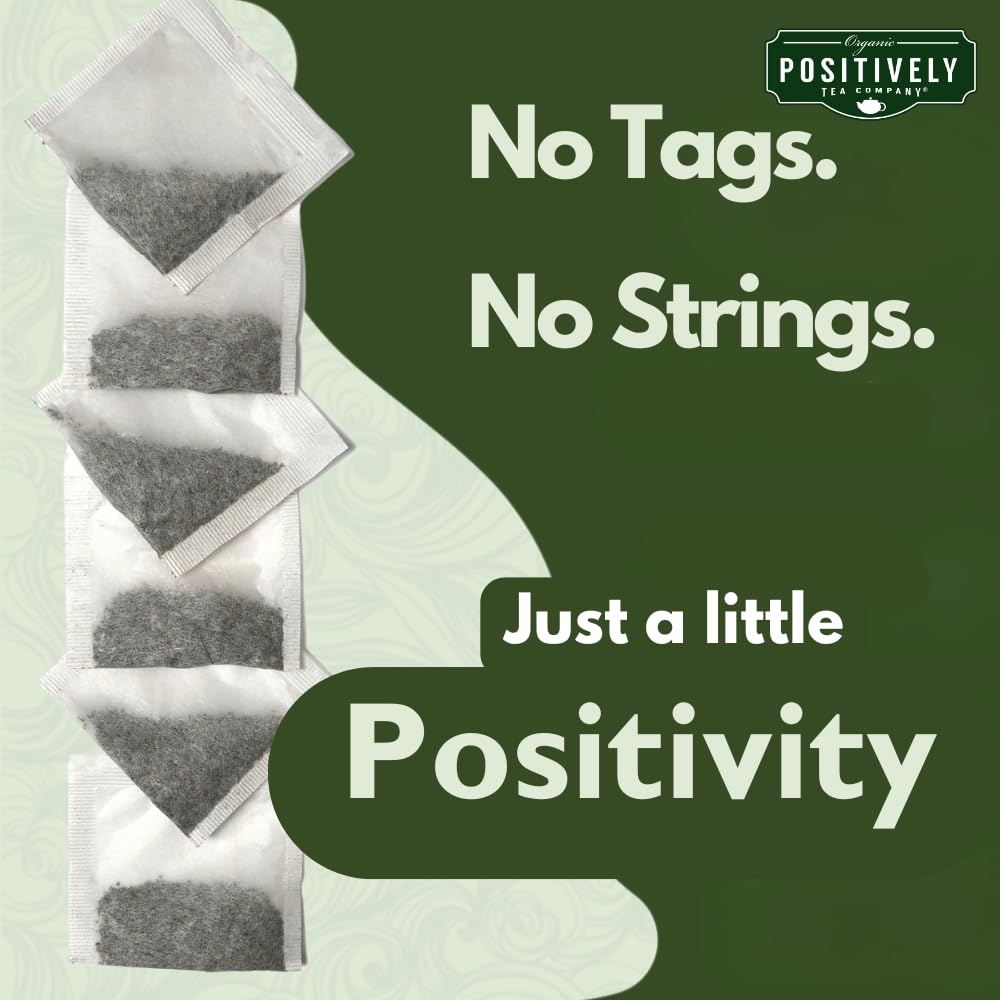Organic Positively Tea Company Mango Green Tea Bags, Eco-Friendly, Non-GMO, 100 Count