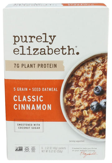 PURELY ELIZABETH classic cinnamon Instant Oatmeal, 912 OZ