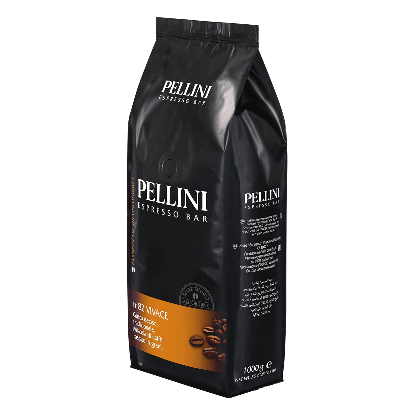 Pellini No.82 Vivace Roasted Coffee Beans, 1kg (2.2 lb), Model 305940132