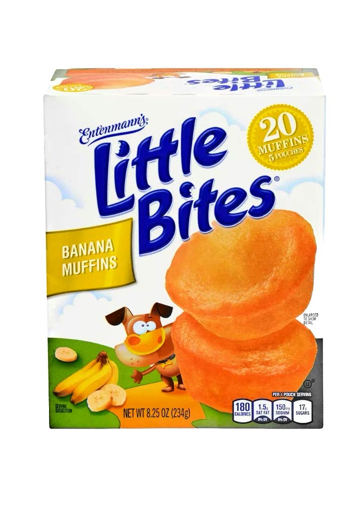 Entenmanns Little Bites 5 ct Banana Muffins 8.25 oz (Pack of 6)