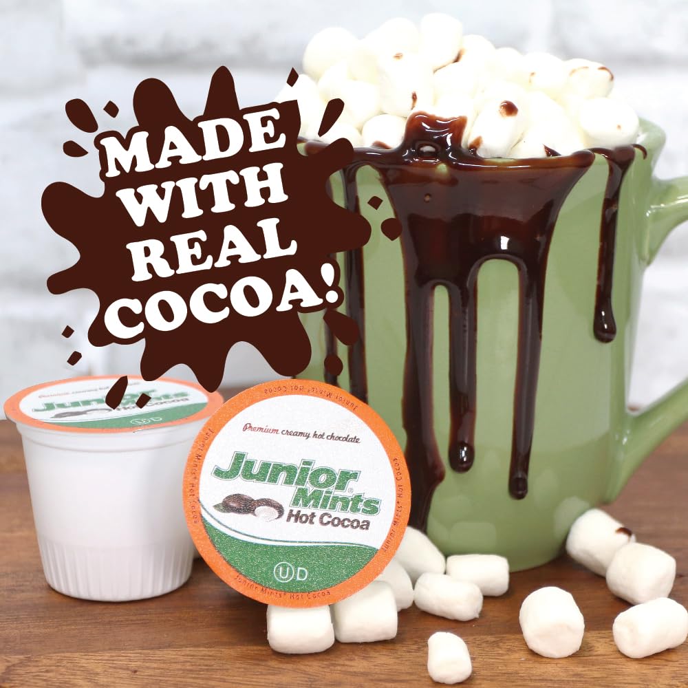 Junior Mint Hot Cocoa K-Cup Pods, 12 Count, Rich Brown, Model TR JM12P