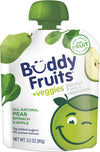 Buddy Fruits & Veggies Snacks To Go Pear Spinach Unsweetened Applesauce 3.2Oz Pouch (18Pk) Gluten-Nut-Dairy-Preservatives-Bpa Fr
