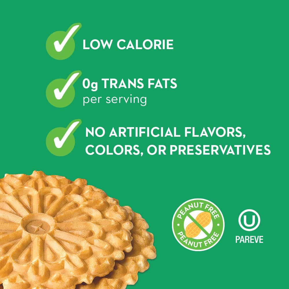Reko Pizzelle Authentic Italian Style Waffle Cookie, Anise, 7 Ounce (Pack of 12)