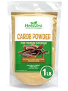 HerbaZest Carob Powder Organic - 16oz (454g) - Vegan & Gluten Free Superfood - Tasty Addition to Smoothies, Hot Beverages, Desse