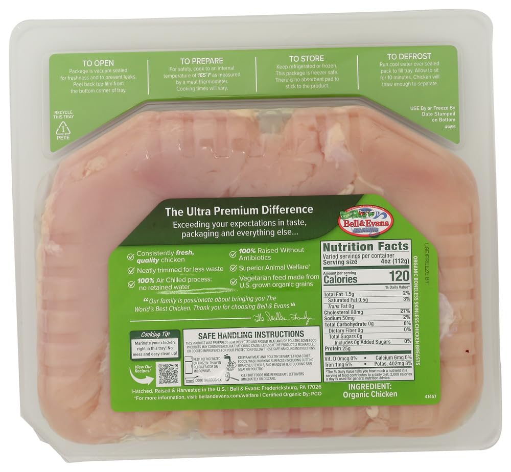 Bell & Evans Organic Boneless Skinless Chicken Breast