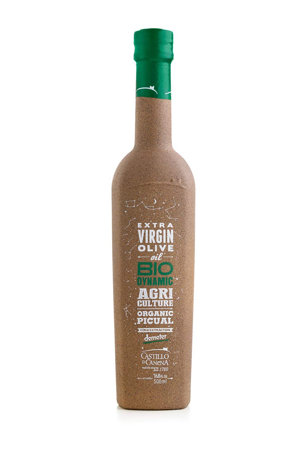 Castillo de Canena Organic Extra Virgin Olive Oil, Cold Pressed, 500ml (16.9oz), Biodynamic, Environmentally Sustainable, Model WF7100160