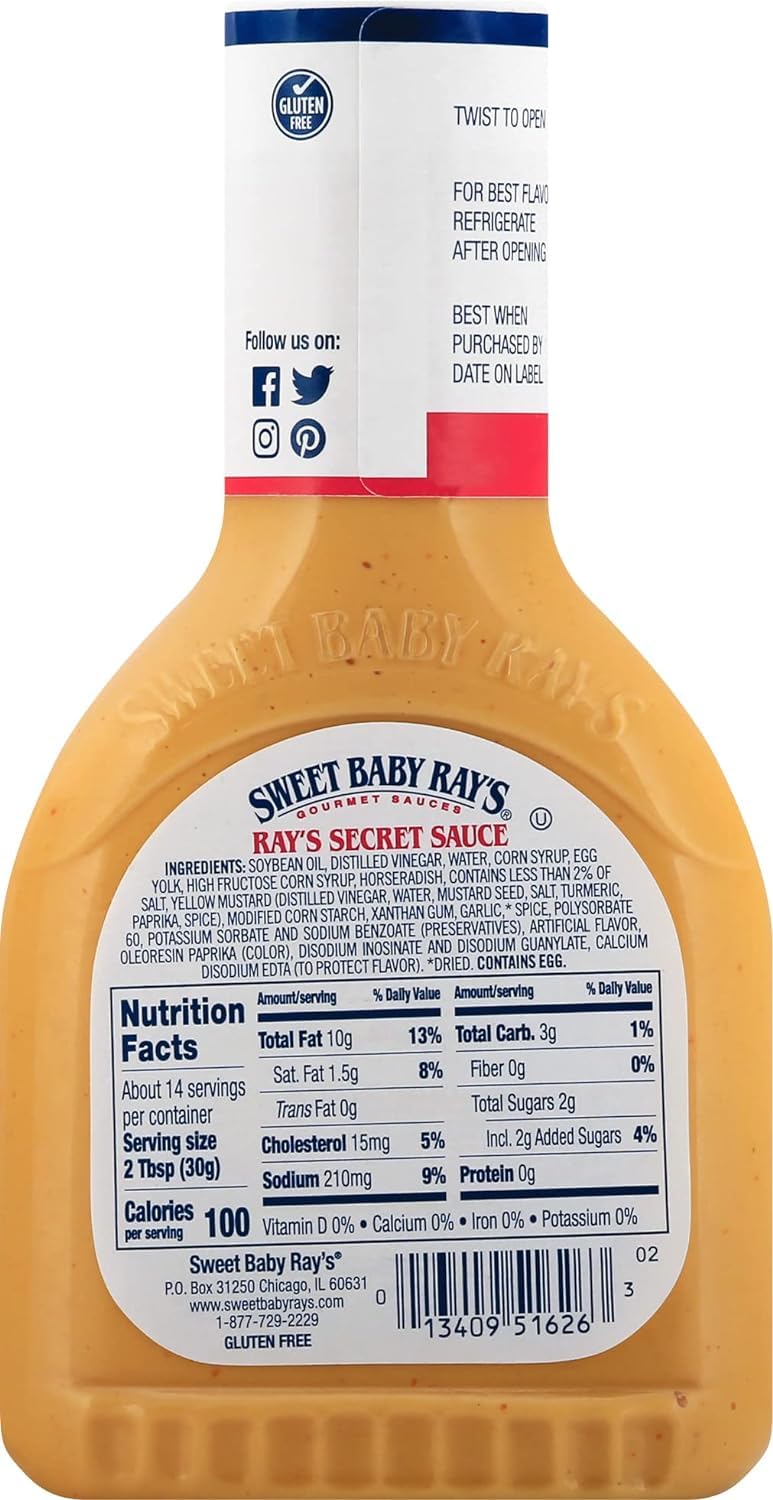 Sweet Baby Rays Ray'S Secret Sauce - Mild Blend Of Horseradish And Spice, Perfect For Dipping - 14 Oz. - Pack Of 3 - Includes Sw
