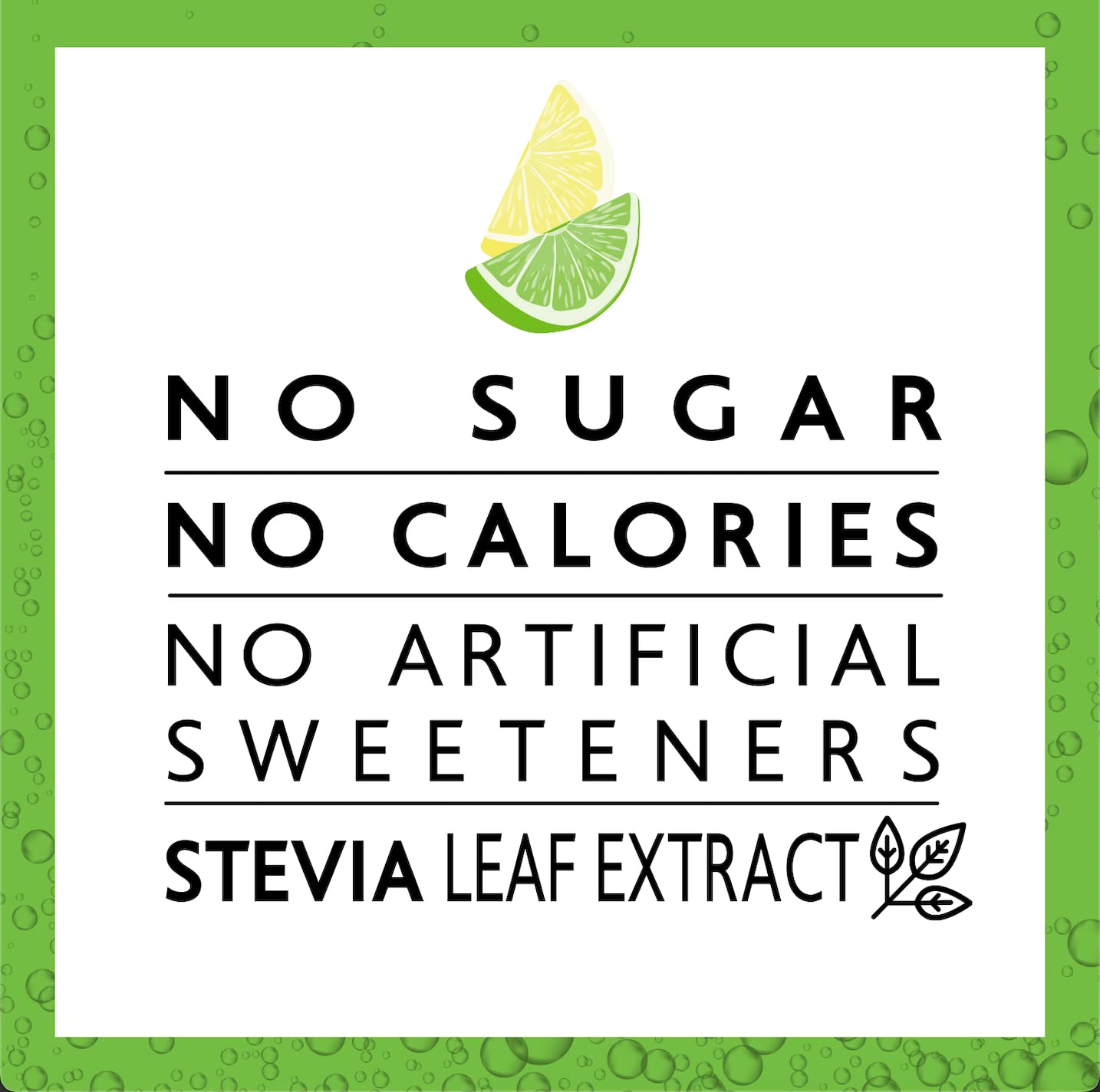 Green Lemon Lime - Sugar Free, No Calories, Naturally Sweetened with 100% Stevia Leaf Extract, Carbonated Soda, 12 Fl Oz each ca