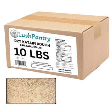 Lushpantry Kataifi Dough, Dried and Chopped for Dubai Chocolate, Kunafa & Baklava, Kataifi Shredded Fillo Dough (10 lbs, Dry kat