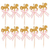 NUOBESTY 20Pcs Carousel Horse Cupcake Toppers Horse Cake Decoration Cake Picks for Birthday Wedding Baby Shower Party Supplies