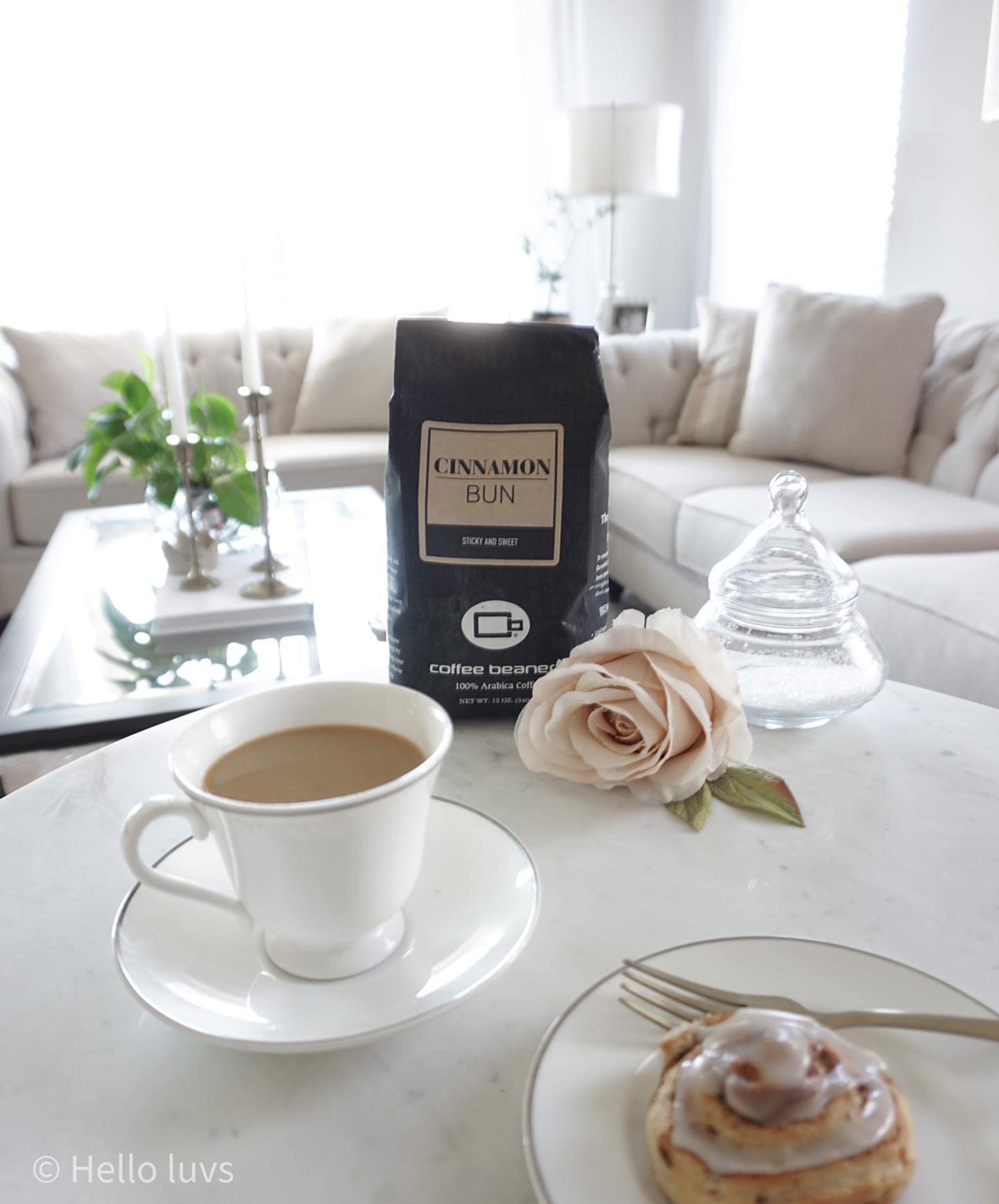 Cinnamon Bun Flavored Coffee, Specialty Arabica Coffee, Medium Roast, 12 Ounce, Whole Bean