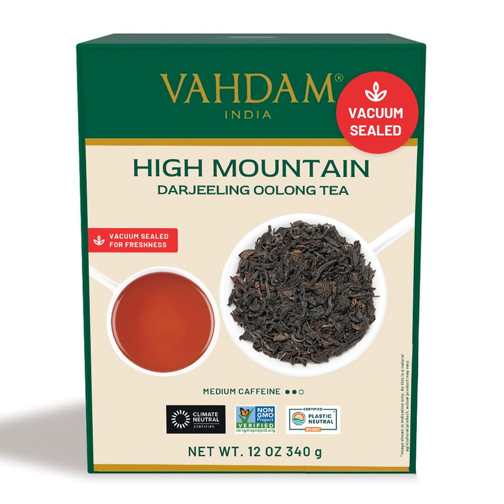 Vahdam, High Mountain Oolong Tea Leaves From Himalayas - 340G/12Oz (170 Cups) High Elevation Grown | Vacuum Sealed | Brew Hot, I