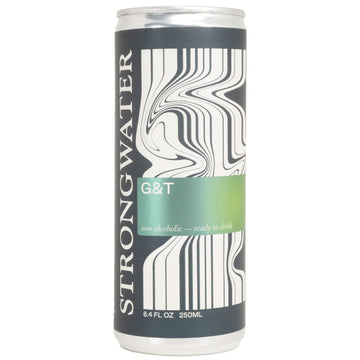 Strongwater Non-Alcoholic Gin & Tonic, Premium Ready-to-Drink, 12 Pack Cans, 8.4 Fl Oz Each