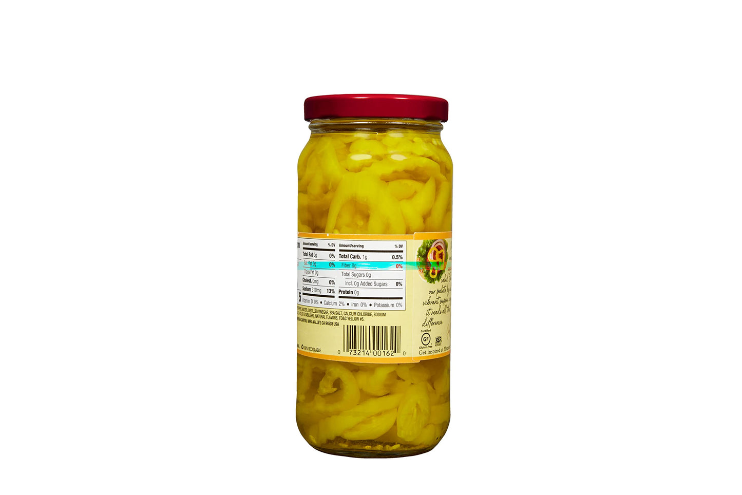 Mezzetta Mild Banana Pepper Rings | Gluten Free, Keto, Kosher | 16 Fluid Ounce Jar (Pack of 2)