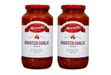 Mezzetta Family Recipes Roasted Garlic Sauce | Vegan, Non-GMO, Gluten Free, Preservative Free | 25 Ounce Jar (Pack of 2)