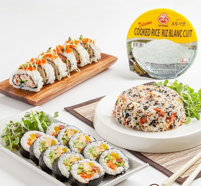 OTTOGI Delicious Cooked Rice, Gluten Free, Microwavable Instant Cooked Rice, Precooked Ready To Eat Container (7.40 Oz., 12 Coun
