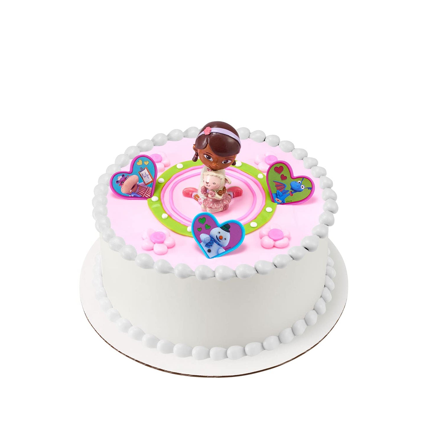 Decoset Doc Mcstuffins Doc & Lambie Cake Toppers, 4-Piece Set With Doc And Lambie Figurines, Sharable Rings, Create Awesome Part