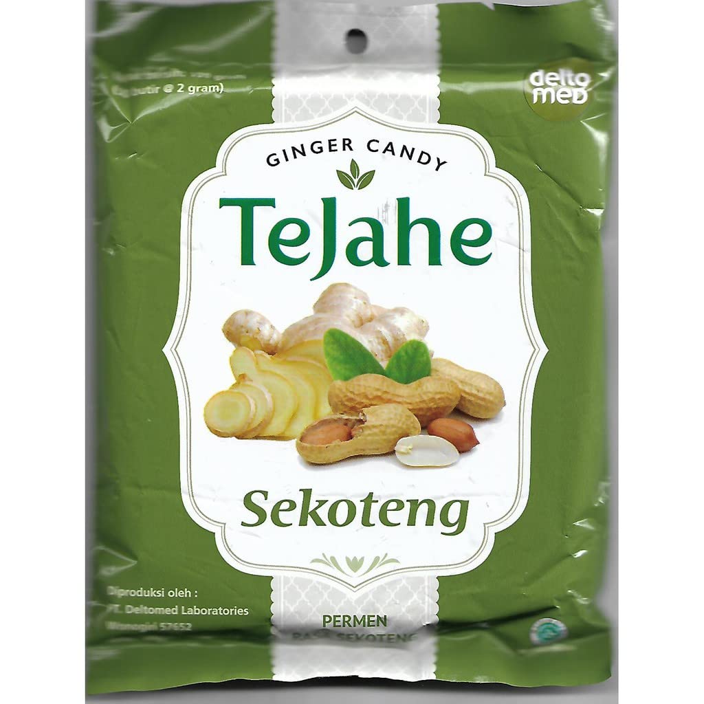 Tejahe Ginger Herbal Candy - Sekoteng, 100 Gram (Pack of 4)