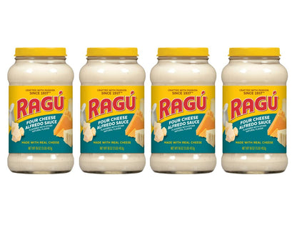 Ragu Cheesy Creations Sauce 16oz Jar (Pack of 4) (Choose Flavor Below) (Four Cheese)
