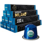 REAL COFFEE ‘Milano’ Organic Italian Espresso Pods | 100 USDA Organic Aluminum Capsules | 100% Nespresso Compatible | 100 Count