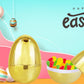 Chochkees 6 Inch Jumbo Golden Easter Eggs 6 Pack Metallic Gold, Goodie Basket Prize, 6'' Inch (6-Pack)