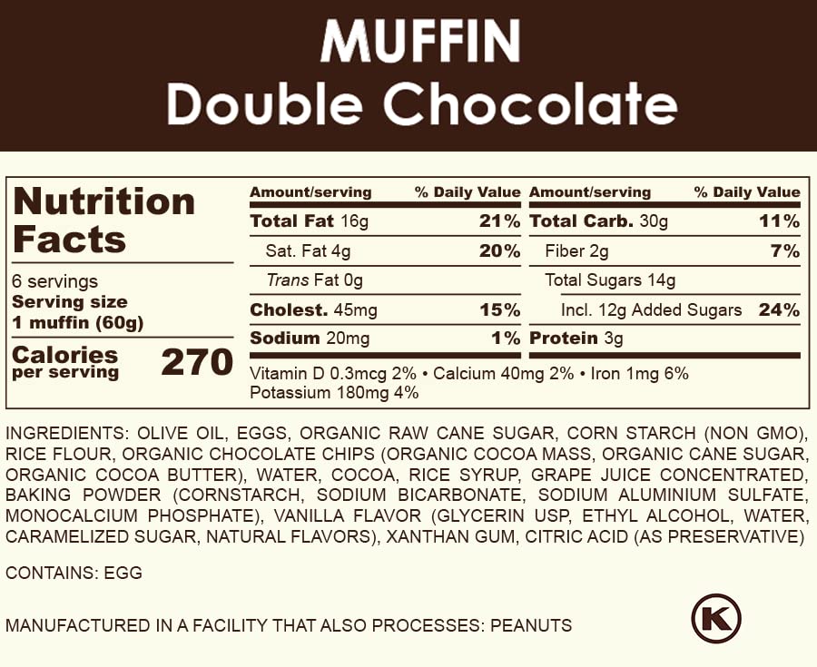 INBITE Gluten-Free Muffins | Double Chocolate | 6 Count | 25.2 Oz | Microwaveable, Lactose-Free, Kosher Pareve