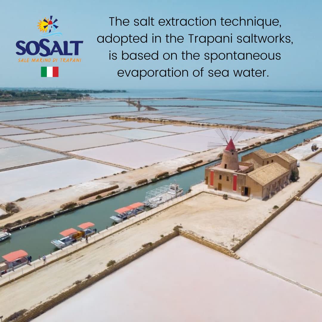 SOSALT DAL MARE DI TRAPANI Coarse Sea Salt, All Natural, Kosher, 5kg (11 lb) Foodservice Bucket
