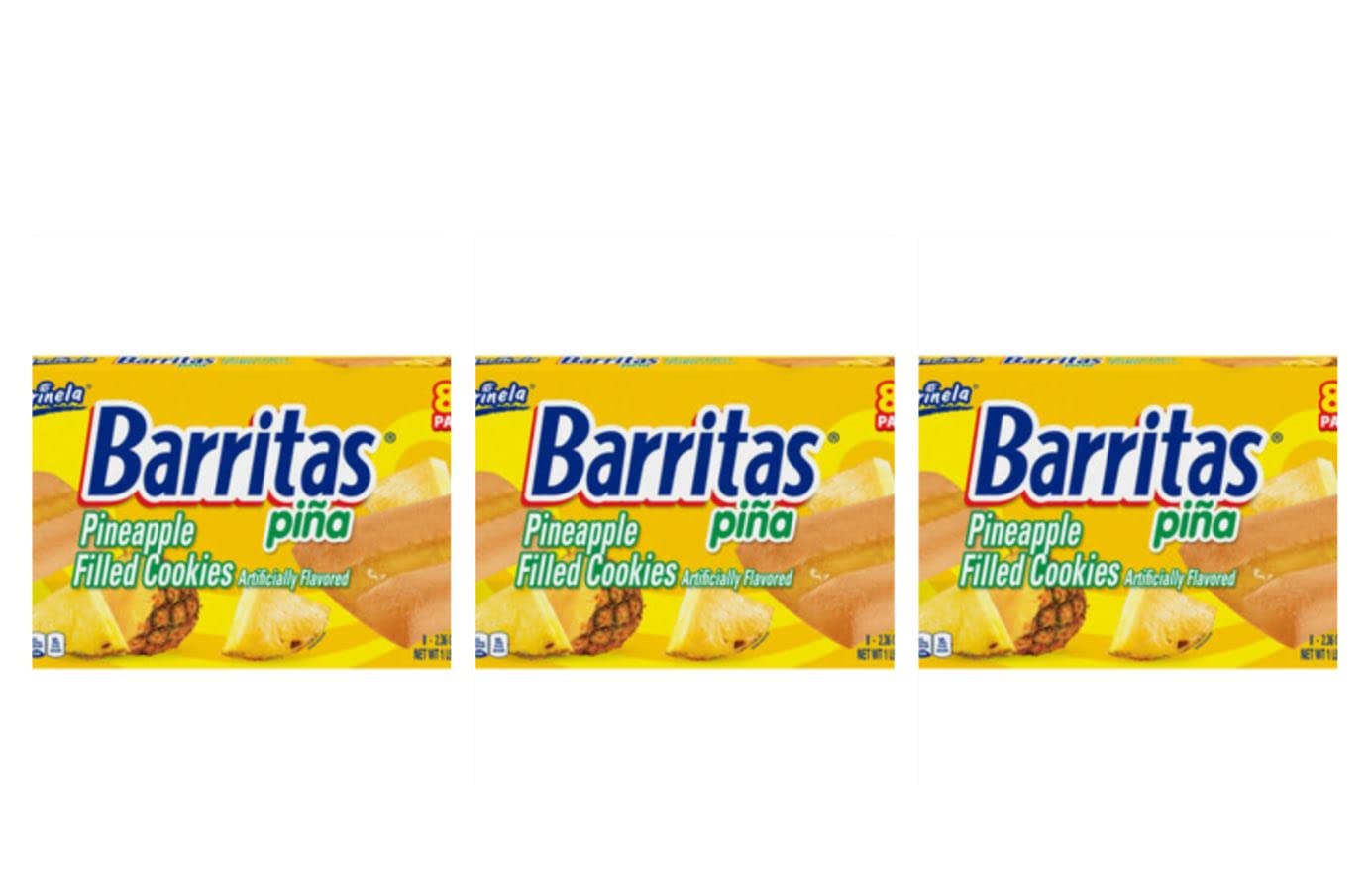 Marinela Barritas Piña Pineapple Soft Filled Cookie Bar | 3 Pack (24 Count)