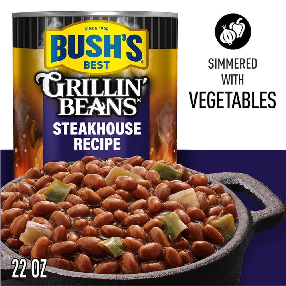 Bush'S Steakhouse Recipe Grillin' Beans, 22 Oz (Pack Of 6)