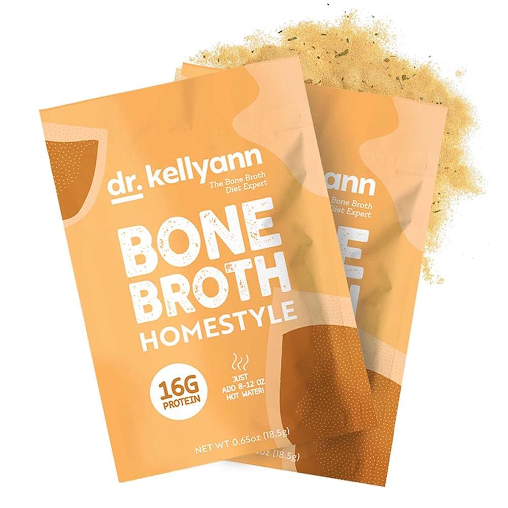 Dr. Kellyann Bone Broth Collagen Powder Packets – 16g Protein, Keto & Paleo-Friendly, 4.55 Ounce (Pack of 1)