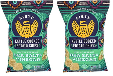 Siete Family Foods Sea Salt & Vinegar With Serrano Potato Chips, 5.5 Oz Bag (Pack Of 2)