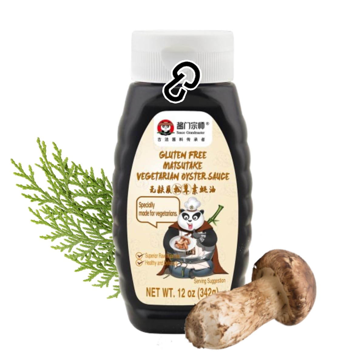 Gluten Free Vegan Oyster Sauce - Low Sodium, Non-GMO, No Preservatives/MSG - Healthy Stir-Fry & Marinade Sauce - 12 Fl Oz Squeez