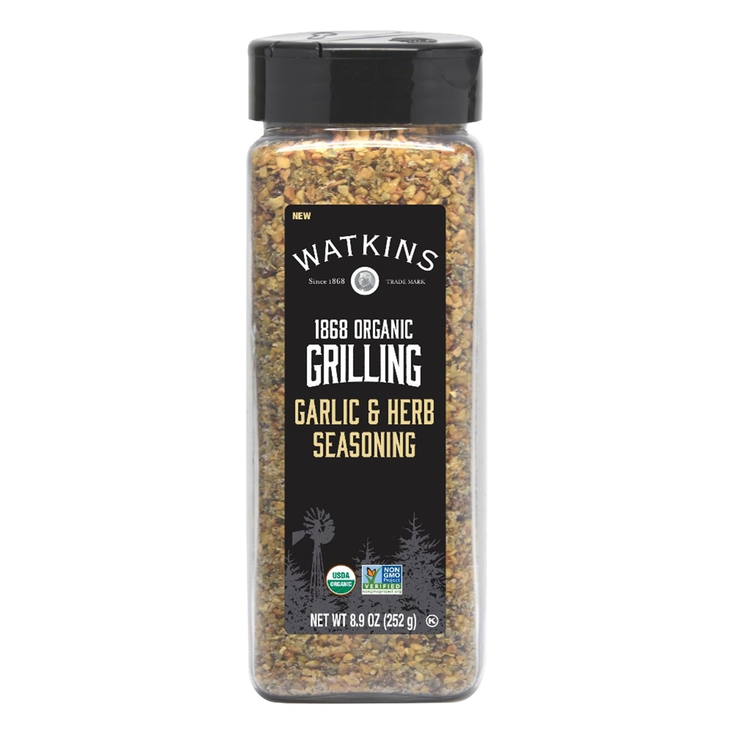 Watkin's Organic Grilling Garlic & Herb Seasoning, 8.9 oz