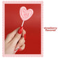 Sweetzo Swirl Lollipops, Strawberry Flavored, 24 Individually Wrapped Suckers, 15.6 cm x 6.1 cm x 18 cm, Pink Heart