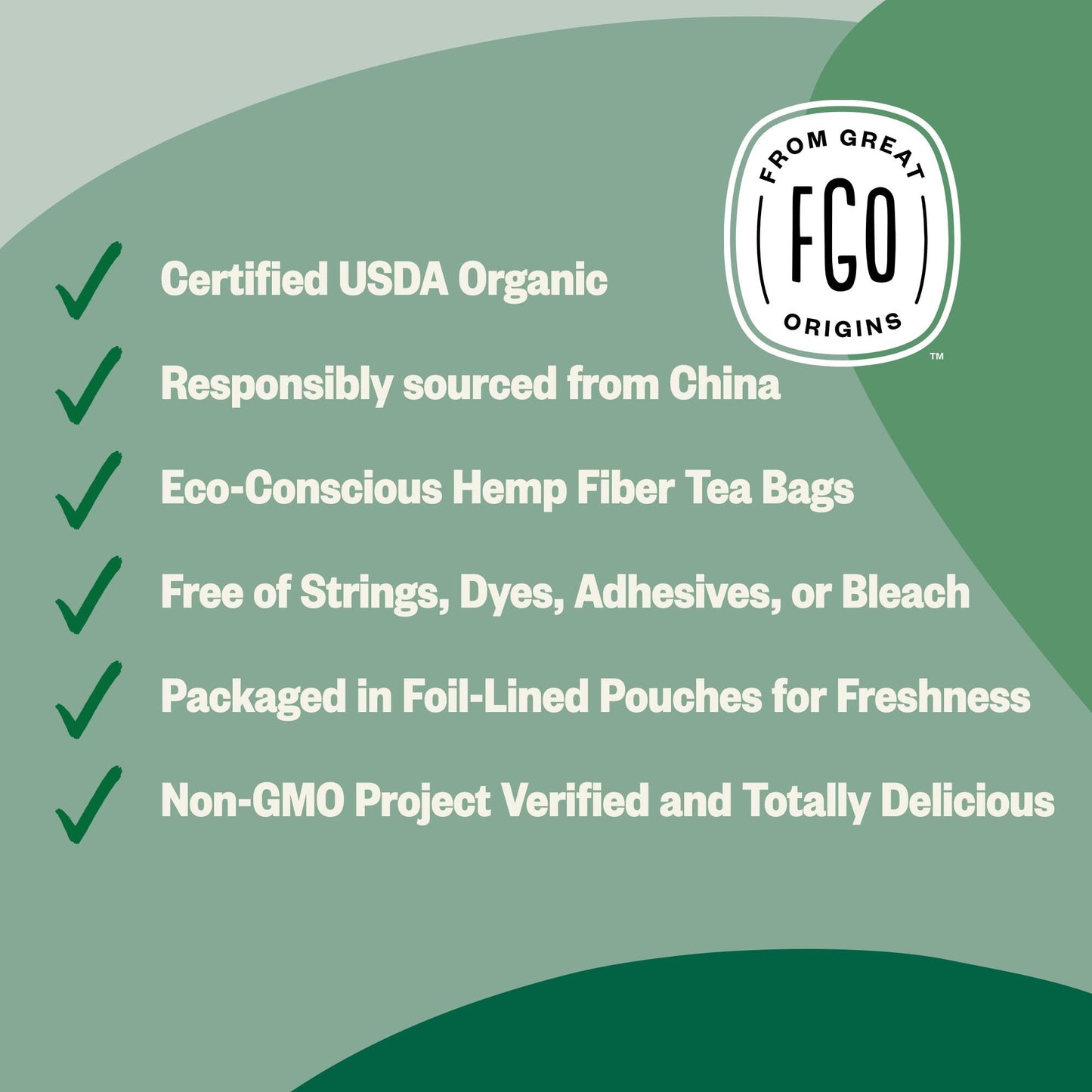 Fgo Organic Jasmine Green Tea, Eco-Conscious Tea Bags, 100 Count, Packaging May Vary (Pack Of 1)