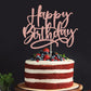 Bejotaa Glitter Happy Birthday Cake Topper, Anniversary Celebration Party Decoration, Birthday Cake Party Decoration Supplies (R