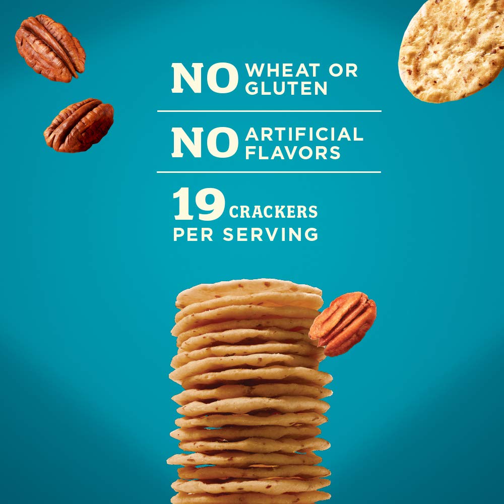 Blue Diamond Almonds Pecan Nut-Thins Cracker Crisps, 4.25 Ounce (Pack of 12)