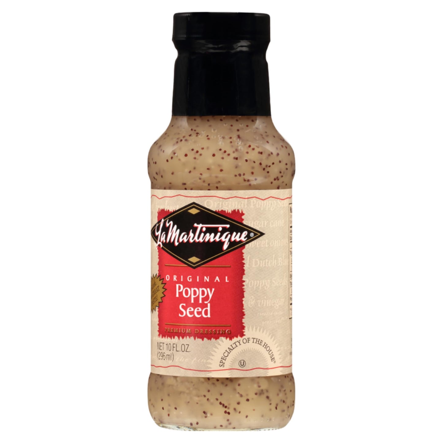 LA MARTINIQUE Poppy Seed Dressing - 10 Ounce Bottle, Pack of 3